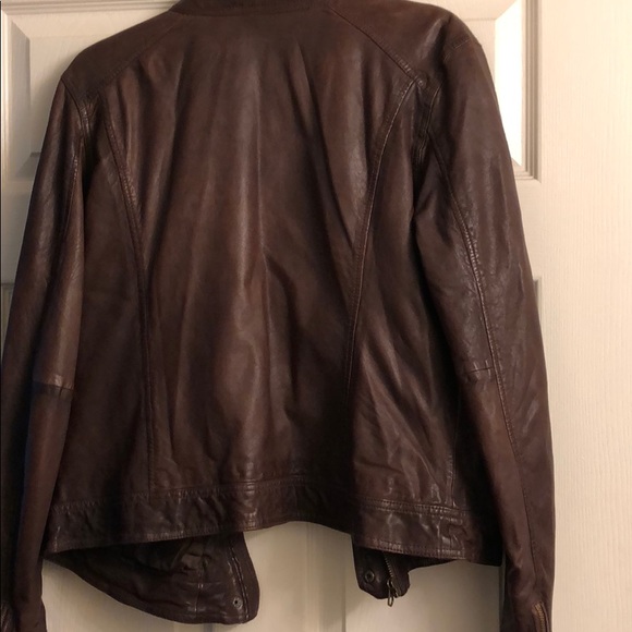 Downtown Gypsy Brown Lucky Brand Leather Jacket - Picture 3 of 4